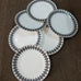 SET SIX CLASSIC DINNER PLATES JADE PORCELAIN