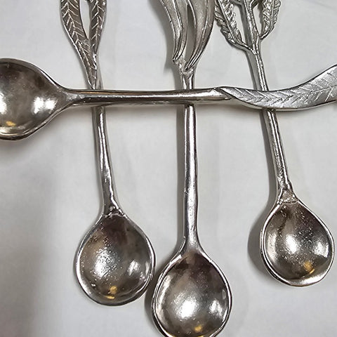 AUSTRALIAN MADE SILVER PEWTER OLIVE SPOON