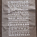 LINEN TEA TOWEL PROPERTY NAMES CRONULLA (BLACK)