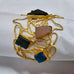 ADJUSTABLE GOLD MESH CUFF WITH STONES