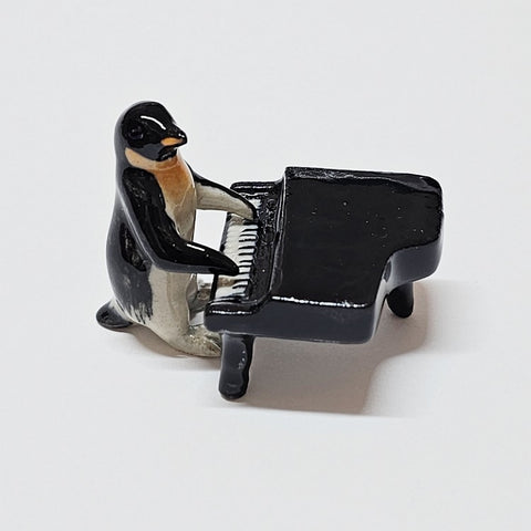 PORCELAIN TRINKETS PENGUIN PLAYING PIANO