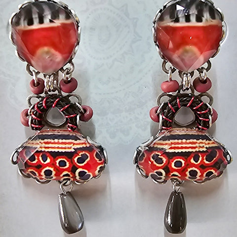 AYALABAR EARRINGS FAVOURED BY RED