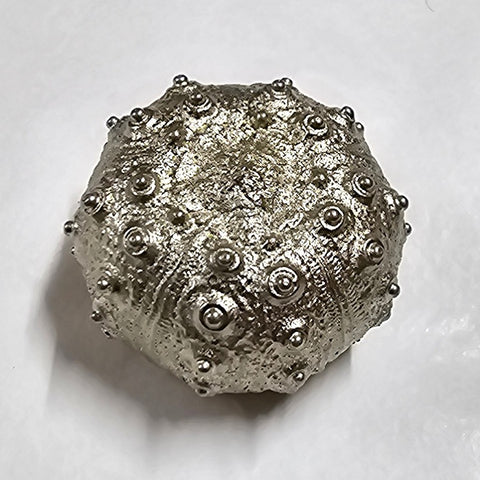 RECYCLED SILVER PEWTER GOBLETS INTO DECORATIVE SEA URCHIN PAPER WEIGHT