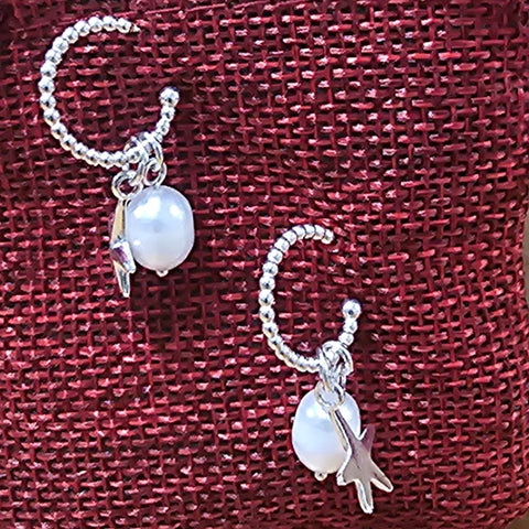ANNABELLE HARDIE EARRINGS STERLING SILVER ITALIAN SLEEPERS