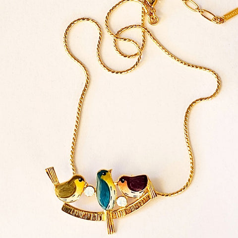 NECKLACE TARATATA BIRDS ON GOLD [STYLE:NECKLACE]