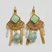 EARRINGS TARATATA JADE ON GOLD [STYLE:CLOSED HOOK TRIANGLE]