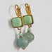 EARRINGS TARATATA JADE ON GOLD [STYLE:CLOSED HOOK PETITE]