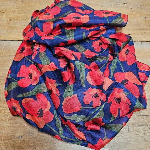 SILK SCARF [DESIGN:POPPY]