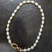 NECKLACE BAROQUE FRESHWATER PEARLS GOLD CLASP