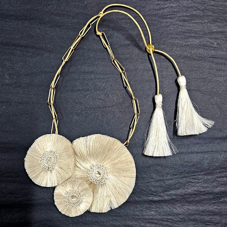 BILUM AND BILAS STATEMENT HIBISCUS NECKLACE