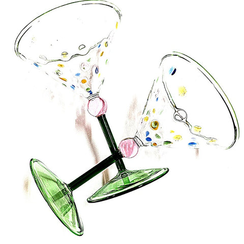 COCKTAIL GLASSES SET 2 CONFETTI