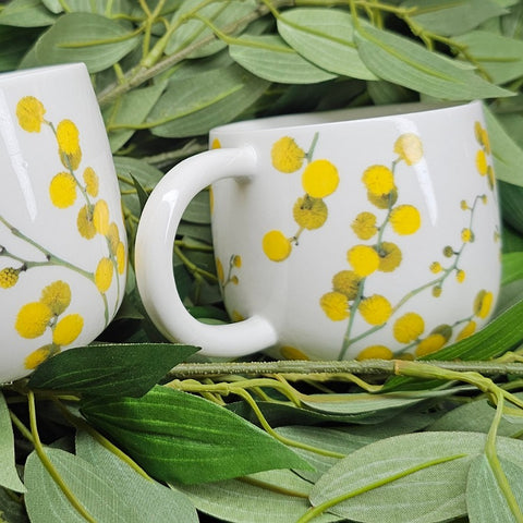 ANGUS AND CELESTE SUNNY DAY MUGS SET 2 WATTLE BLOSSOM