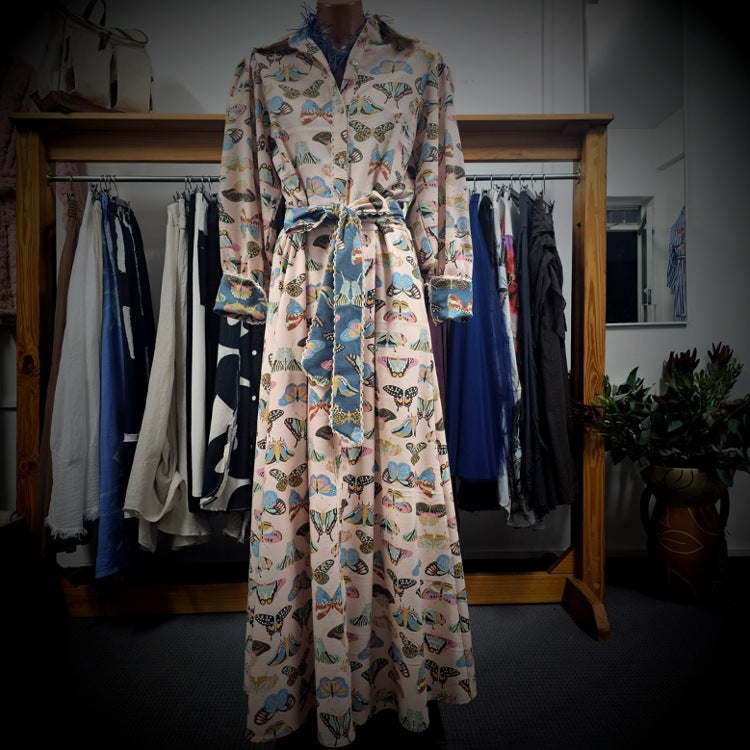 EMERGE PINK BUTTERFLY DRESS [SIZE:SMALL]