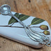 PEWTER MUSTARD SPOONS [DESIGN:DOUBLE LEAF 1]