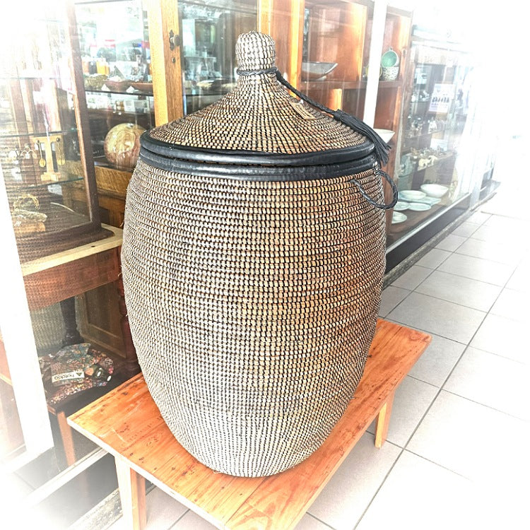 BLACK XL DOUWE BASKET MADE IN SENEGAL
