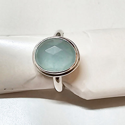 RING AQUAMARINE FROM BRAZIL SIZE 8
