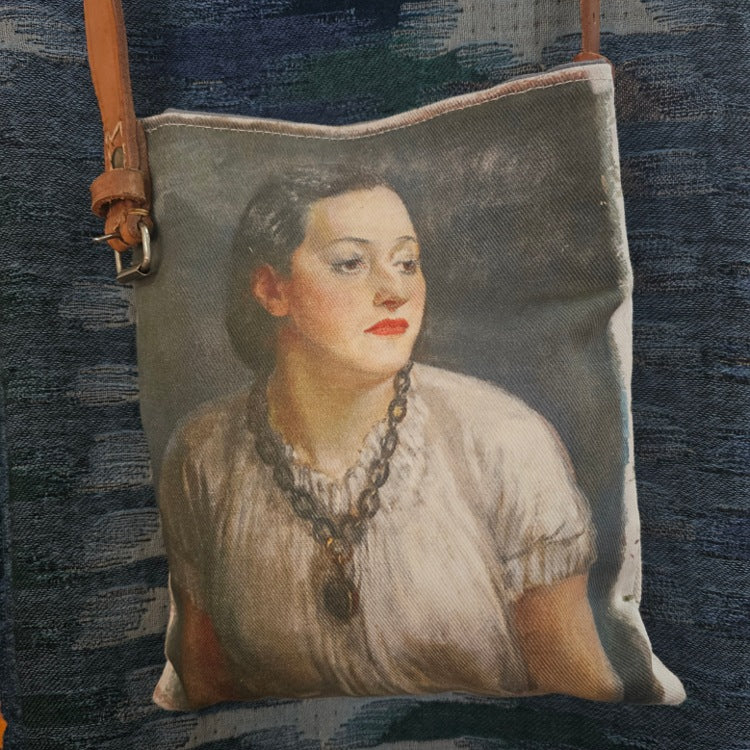 CANVAS PRINT CROSS BODY BAG