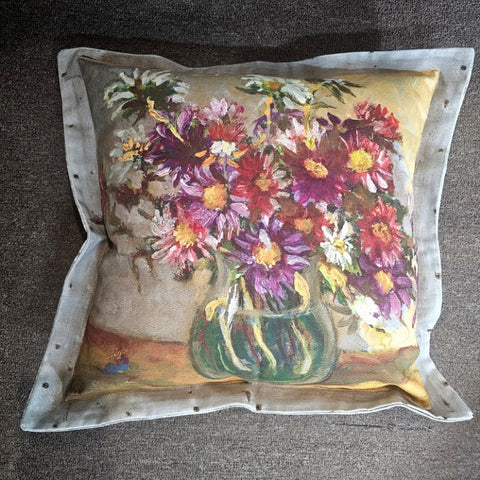 HEAVY CANVAS CUSHION COVER [DESIGN:BOUQUET]