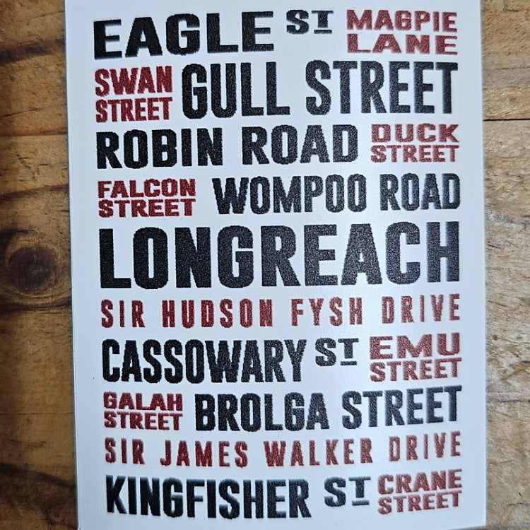 MAGNET LONGREACH STREET NAMES