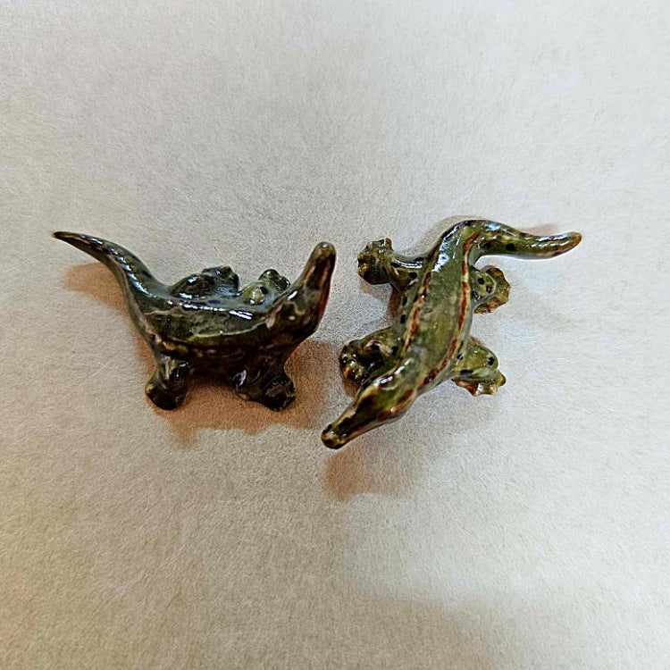 PORCELAIN TRINKETS PAIR MINI CROCODILES