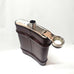 HIP FLASK LEATHER COVERED TAN
