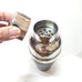 COCKTAIL SHAKER LEATHER COVERED CHOCOLATE