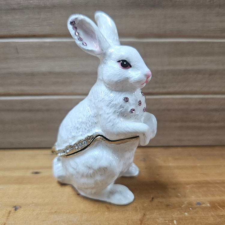 WHITE RABBIT TRINKET BOX