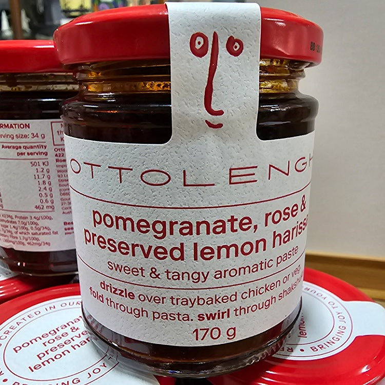 OTTOLENGHI POMEGRANITE ROSE AND PRESERVED LEMON HARISSA