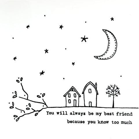 CERAMIC COASTER [PRINT:ALWAYS BE MY BEST FRIEND]