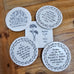 CERAMIC COASTER [PRINT:JUST A BISCUIT AWAY]