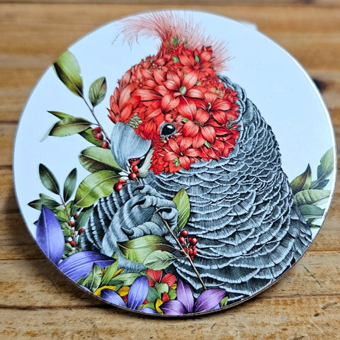 ROUND COASTER CORK BACKED [DESIGN:GANG GANG]