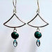 ENTIA EARRINGS CHRYSOCOLA AND TOPAZ
