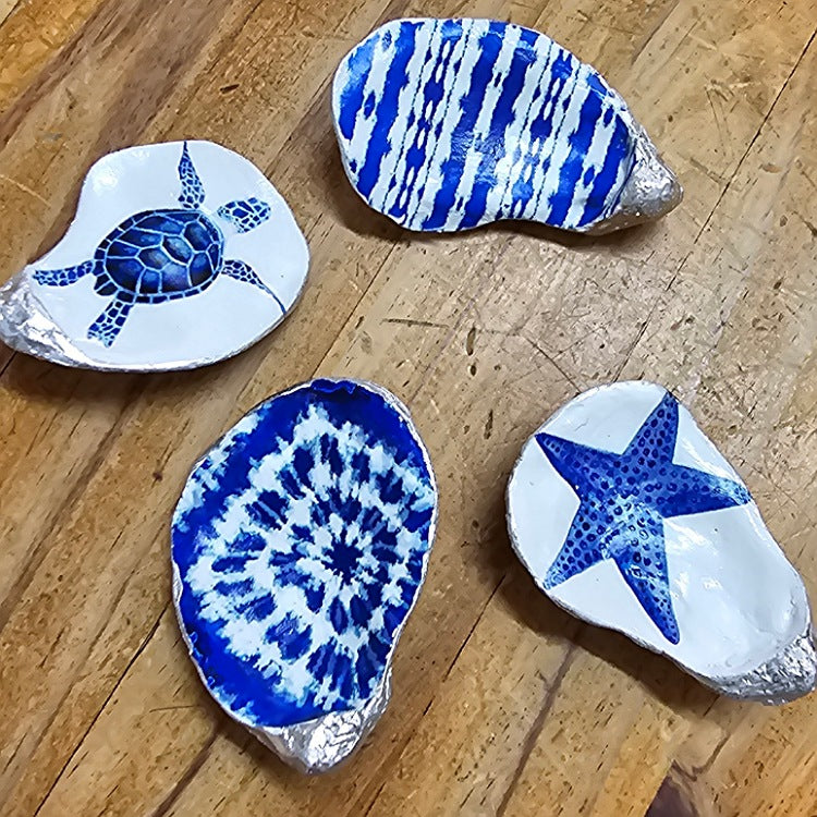 PAINTED CERAMIC SHELL MAGNETS [DESIGN:SEASIDE]