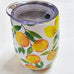 DOUBLE WALLED TRAVEL WINE TUMBLER WITH LID [DESIGN:AMALFI CITRUS]