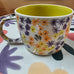 DITSY TEA CUP MUG FLORAL JONES AND CO [COL:CHARTREUSE]