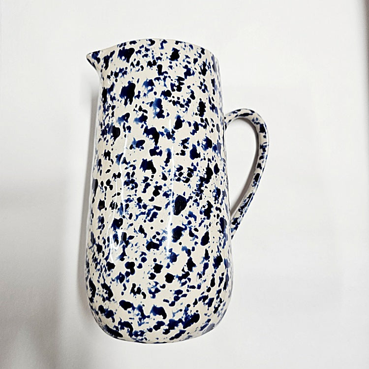 JONES AND CO BLUE SPLATTER JUG