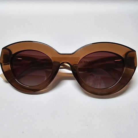 POLARISED SUNGLASSES WOODEN ARMS [STYLE:STEVIE MOCHA]