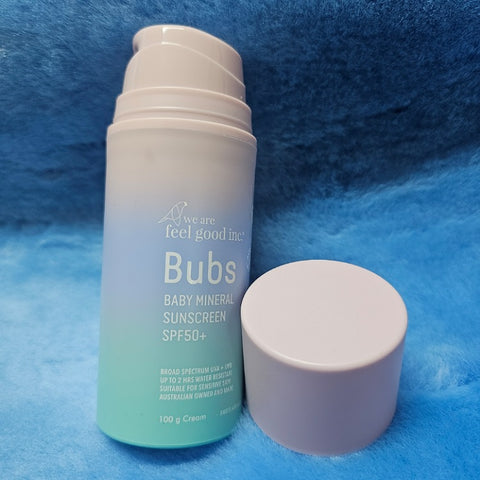 WE ARE FEEL GOOD BUBS BABY MINERAL SUNSCREEN SP50+ 