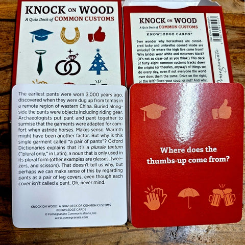 QUIZ CARDS KNOCK ON WOOD