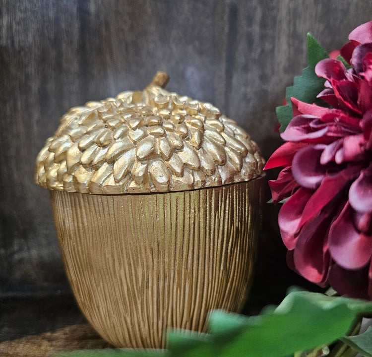 GOLD ACORN SECRET BOX