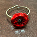 TARATATA ENAMELLED JEWELLERY SILVER WITH RED FLOWER
