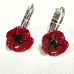 TARATATA ENAMELLED JEWELLERY SILVER WITH RED FLOWER