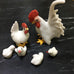 PORCELAIN FIGURINES CHICKEN FAMILY