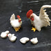 PORCELAIN FIGURINES CHICKEN FAMILY