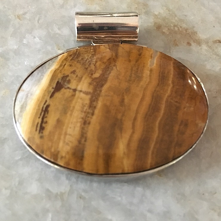 OUTBACK QUEENSLAND STONE STERLING SILVER PENDANT
