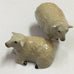 PORCELAIN FIGURINES TWO SHEEP STANDING & LYING