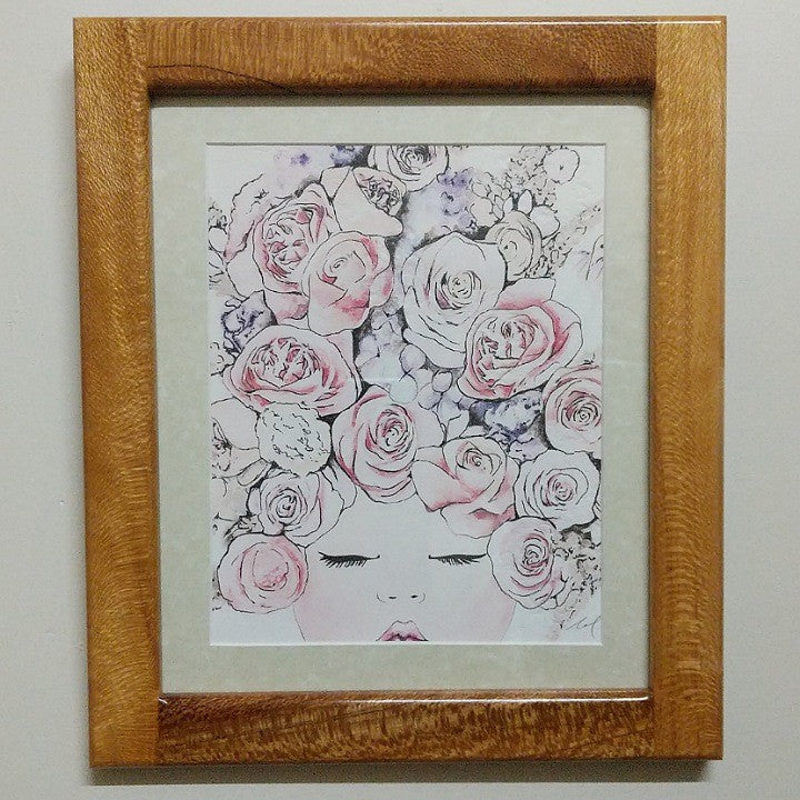 A4 UNFRAMED PRINT WITH PINK BOW HEADPIECE