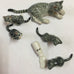PORCELAIN FIGURINE CATS WITH SPILLED MILK