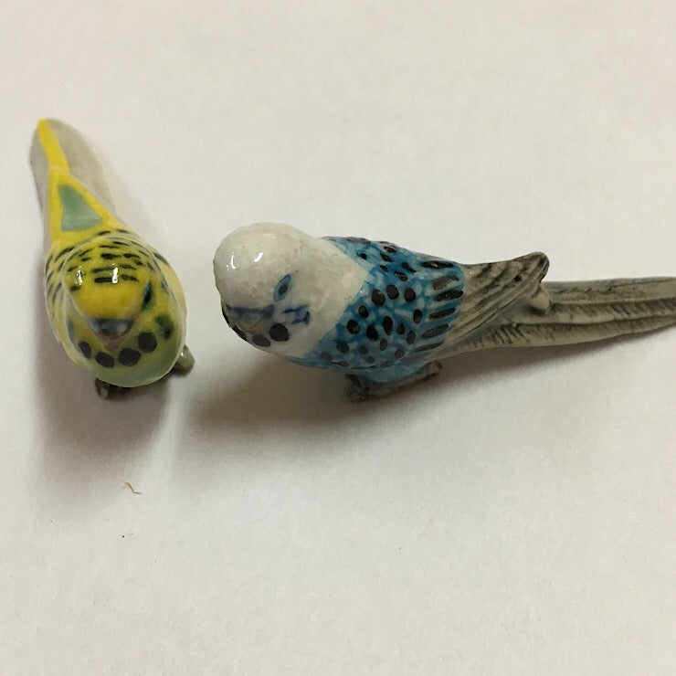 Budgerigar Miniature Porcelain Figurine – The Blue Bowerbird
