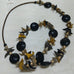 NECKLACE LEATHER SUEDE WITH BEADS